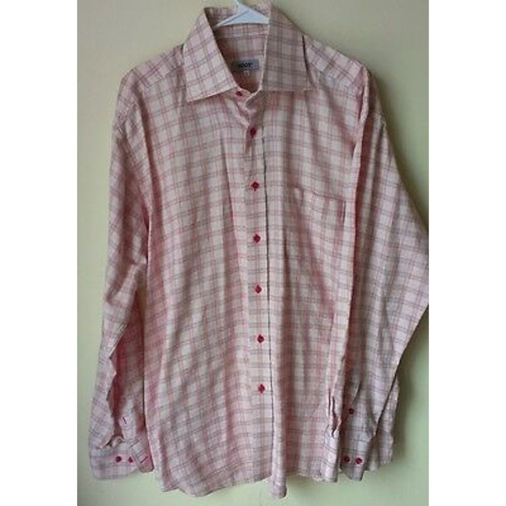 XOOS Shirt Pink & White Check sz 5, US XL